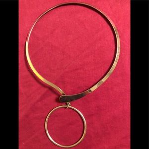 Silver/Chrome O Ring Collar Necklace